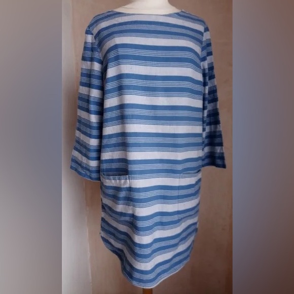 Seasalt Cornwall Linen/Cotton Striped Calenick Tunic Top - Picture 1 of 15